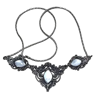 Colar de Prata 925 com Marcassitas e Madrepérola Princesa