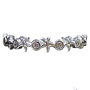 Anel Estrelas e Zircônias de Prata 925