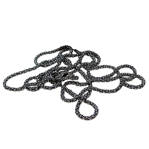 Corrente Colar de Prata 925 Envelhecida Modelo Pipoca 70 cm