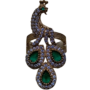 Anel Turco Pavão de Prata 925 e Bronze No. 19/20