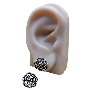 Brinco de Prata 925 Rosa 1,4 cm