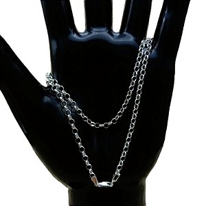 Corrente de Prata 925 Elo Português 45 cm 3mm