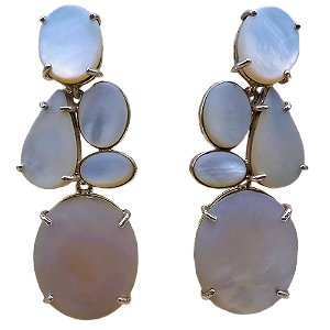 Brinco Longo de Prata 925 com Madrepérola 15g