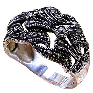 Anel de Prata 925 com Marcassitas No. 15/16