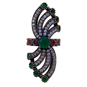 Máxi Anel Turco de Prata 925 e Bronze 14g No. 14