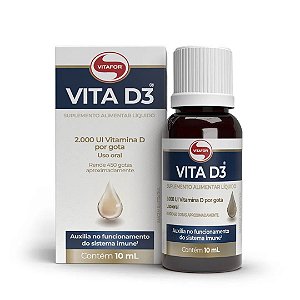 Vita D3 Líquida Gotas Frasco 10ml - Vitafor