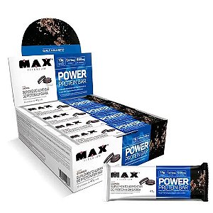 Power Protein Bar c/ 12 de 41g - COOKIES - Max Titanium