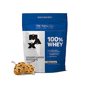 100% Whey REFIL 900g  COOKIES - Max Titanium