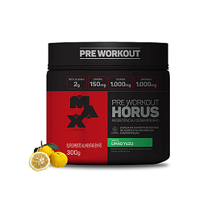 Pré Treino HÓRUS 300g - LIMÃO YUZU - Max Titanium