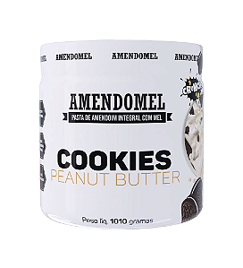 Pasta de Amendoim Chocolate Branco com Cookies 1kg - Amendomel