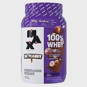 100% WHEY DR.PEANUT POTE 900G AVELÃ  - Max Titanium