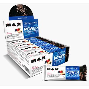 Power Protein Bar c/ 12 de 41g - FRUTAS VERMELHAS - Max Titanium