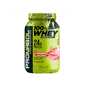 Whey 100% Concentrado Pronabol Morango Pote 900g