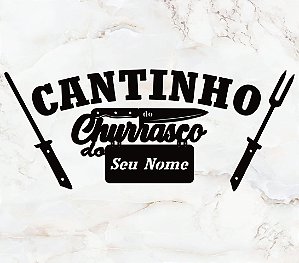 Kit Placa Cantinho Do Churrasco Personalizado Grande 1,25 Metro.