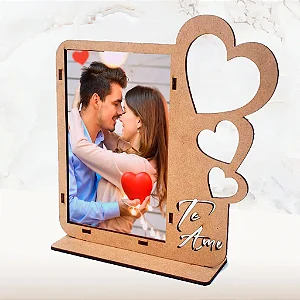 Porta Retrato 15x10 Te Amo Mdf Crú