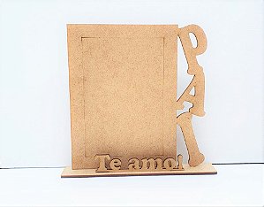 Kit Porta Retrato Pai Te Amo! Mdf Cru Lembrancinhas.