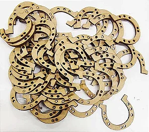 Apliques Ferradura 5x5cm Mdf Artesanato Festa Amuleto