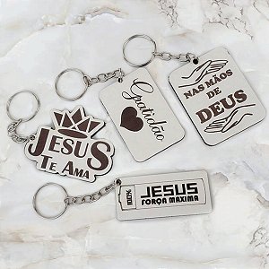 Chaveiros Mdf Lembrança Temas Religiosos Igreja Festividade.
