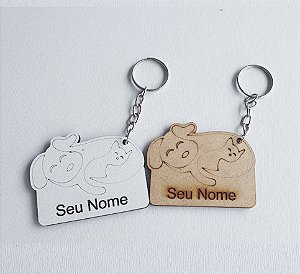 Chaveiro Pet Shop 3  Mdf Branco ou Natural