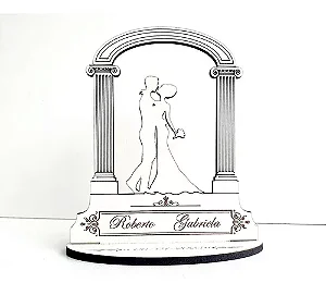 Kit Lembrancinhas Casamento/bodas Centro De Mesa Mdf Madeira