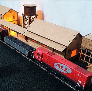 Estação Férrea - Ho 1:87 Maquetes/ Modelísmo mdf p/ Pintura