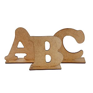 Kit 10 letras a sua escolha, Letras, Números e Símbolos de Mesa 10 cm, Base, Eventos, Aniversários, MDF Laser.