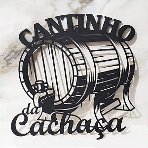 Quadro Placa Cantinho da Cachaça Barril Decoração