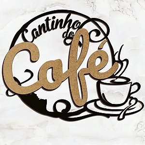 Placa Quadro Cantinho do Café Decoração Cores Mdf Corte Laser