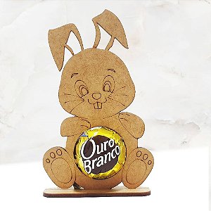 Kit Porta Bombom de Coelho para Páscoa Lembrancinha Mdf