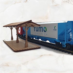 Gare ferroviária Ferreomodelismo escala HO 1/87 p/ Maquetes / Dioramas p/ Pintura