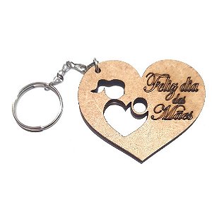 Chaveiro Lembrancinha Feliz Dia das Mães Vazado Presente Mdf