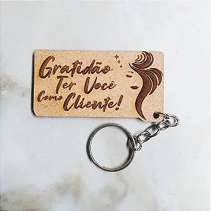 Chaveiros Manicure, Pedicuri, Salão de Beleza Mdf Corte Laser Gratidão