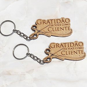 Chaveiros Cabelereiro,  Manicure, Salão de Beleza Mdf Corte Laser Gratidão Volte Sempre