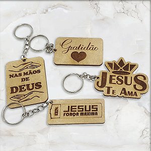 Chaveiros Mdf Lembrança Temas Para Igreja Religião Festividade Frases  Mdf Crú