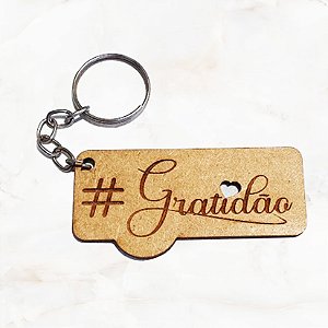 Chaveiro #Gratidão Brinde Comemoração Religião Igreja Festividade Mdf