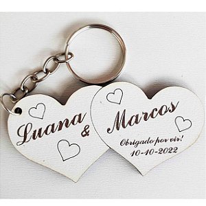 Kit Chaveiros Lembrancinha de Casamento/ Bodas mdf Personalizado
