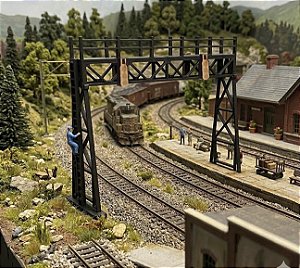 Ponte Sinaleira Escala H0 1;87 mdf corte Laser Ferromodelismo/ Maquetes/ Dioramas p/ Pintura
