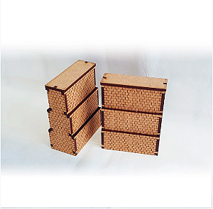 PAR DE PILARES PARA MAQUETES DE FERROMODELISMO - HO 1:87 / MDF P/ PINTURA