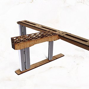 Coluna com Deslocamento Lateral Dupla para Rampa Ferreomodelismo escala HO 1/87 MAQUETES DIORAMAS