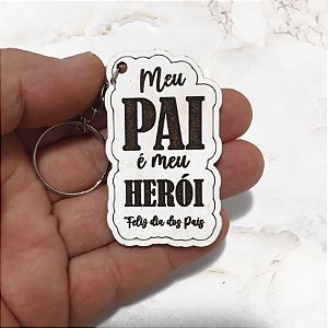 Chaveiro Dia dos Pais Lembrancinha Brinde Comemoração Religião Igreja Festividade Mdf Branco