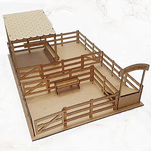 Fazendinha Curral e Decoração Mdf Cru Corte Laser