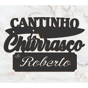 Quadro Placa Cantinho do churrasco mdf PERSONALIZADO Decoração