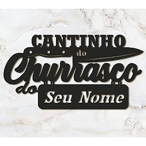 Quadro Cantinho do churrasco mdf PERSONALIZADO