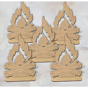 Kit Decoração Festa Junina Fogueira Quermesse Caipira Mdf