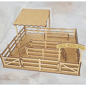 Fazendinha Curral MÉDIA Decoração Mdf Cru Corte Laser.