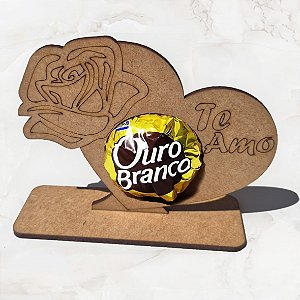 Kit Porta Bombom Coração Rosa, Lembrancinha, Celebrações, Dia das Mães, Dia dos Namorados, Aniversário MDF