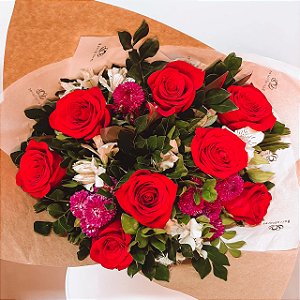 Buquê Certeiro – 8 Rosas Colombianas