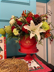 Box Flower Deluxe P – Vermelho, Branco & Verde