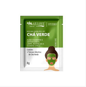 Sachê Máscara Facial Peel Off Chá Verde Max Love 8g