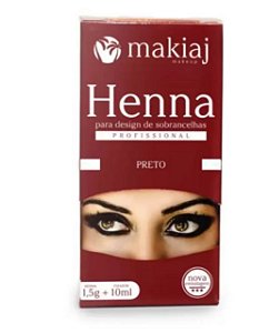 Henna Para Sobrancelha Makiaj Preto